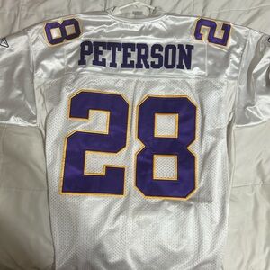 Minnesota Vikings Adrian Peterson white and purple jersey #NFL